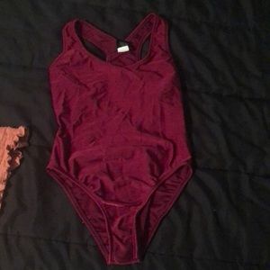 Modern motion body wear whole piece maroon